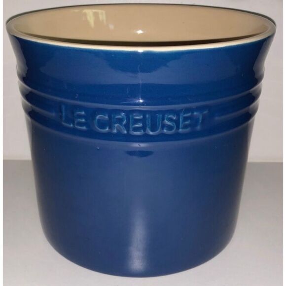 Le Creuset 2.75-qt. Stoneware Utensil Crock in Blue / New No Box - Picture 1 of 7